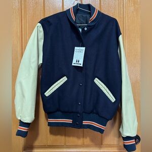 Dicks, Letterman, jacket, varsity wool and leather size M. New/ tags. P- P 25